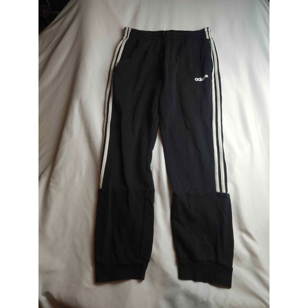 Adidas Sweatpants Mens Large Black Striped Athleisure Sporty Urban Loungewear